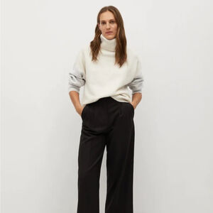 Mango Color Block Turtleneck sweater